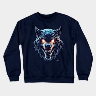 Glowing Wolf and Fangs by focusln Crewneck Sweatshirt